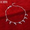 925 Sterling Silver Fashion Gift Bamboo Chain Dolphin Bracelet Wedding Jewelry