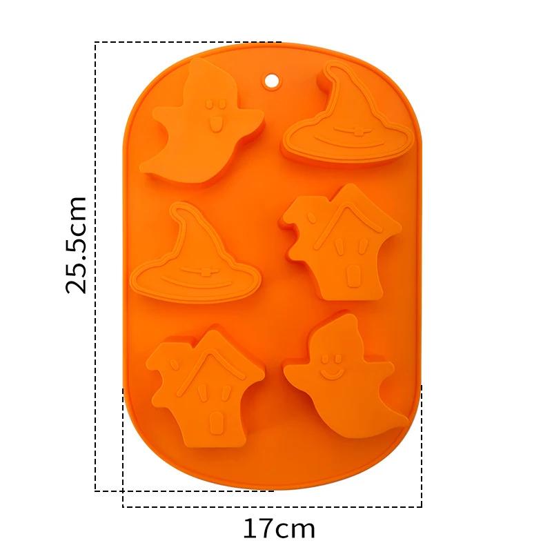 3D Silicone Halloween Cake Mold Pumpkin Ghost Shape Mould for Making Cookie Candy DIY Cake Decoration Tools Baking Accessories