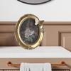 Oval Vintage Photo Frame Card Holder Desktop Resin Picture Hanging or Tabletop Display for Living