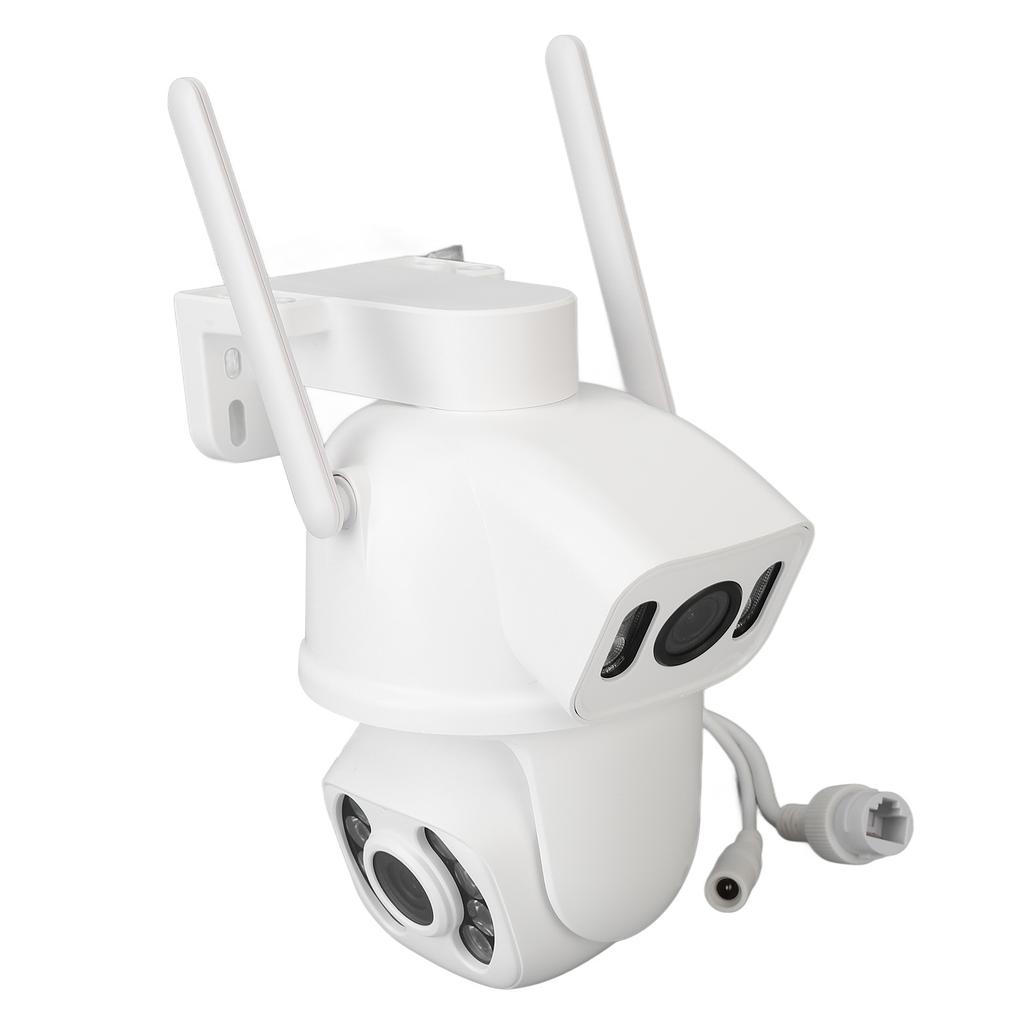 Камера видеонаблюдения WiFi с двумя объективами 6 МП с функцией ночного видения HD 110?240 В Обнаружение движения для дома и улицы США