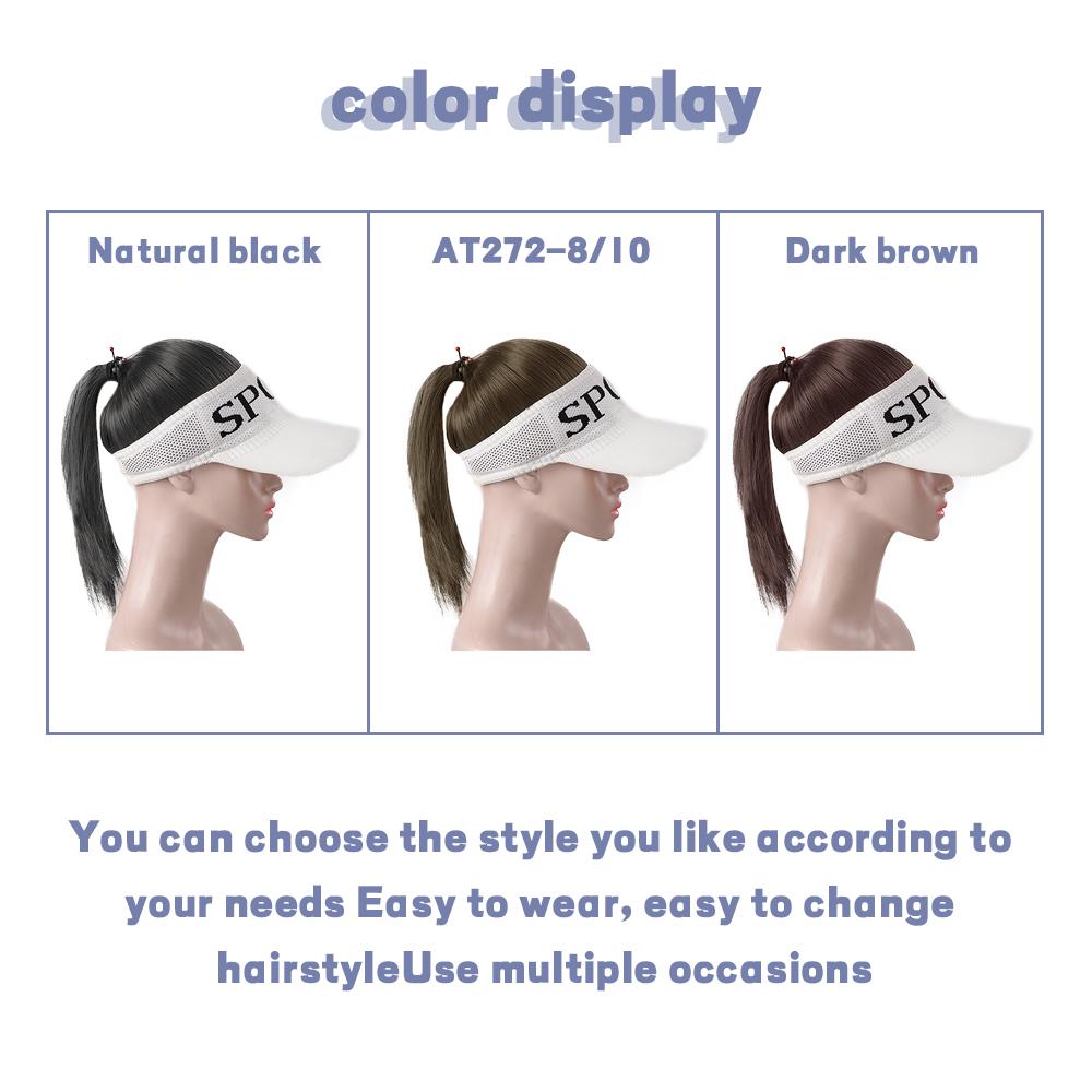 Модные весенне-летние шапки, парик с прямыми волосами, солнцезащитный козырек, бейсболка, новый парик, шляпа, наращивание волос