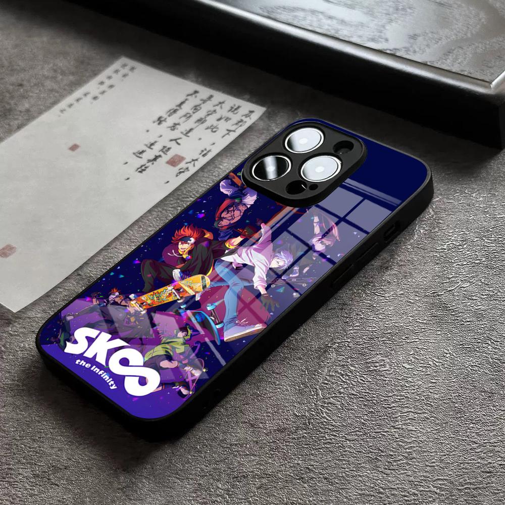 Чехол для телефона Boy S-Sk8 The Infinity Аниме для IPhone 17 16 Pro Max 15 Plus 14 Pro 12 11 13 Mini X XR XS Max SE Стеклянная крышка