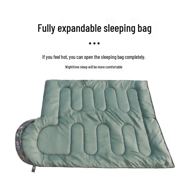 Qinghongling Camping Envelope Camouflage Sleeping Bag