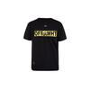 SS19 Модная хлопковая футболка с коротким рукавом с принтом, мужские топы, черные OMAA032S181850831060