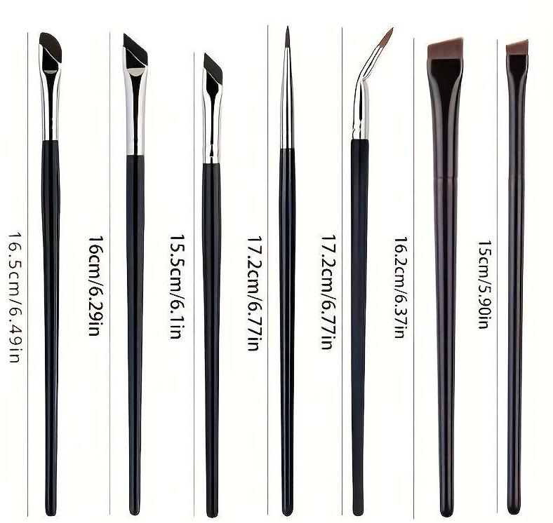 Набор из 6 мягких кистей для макияжа глаз: Тени для век, Под глазами, Подводка для глаз, Детали