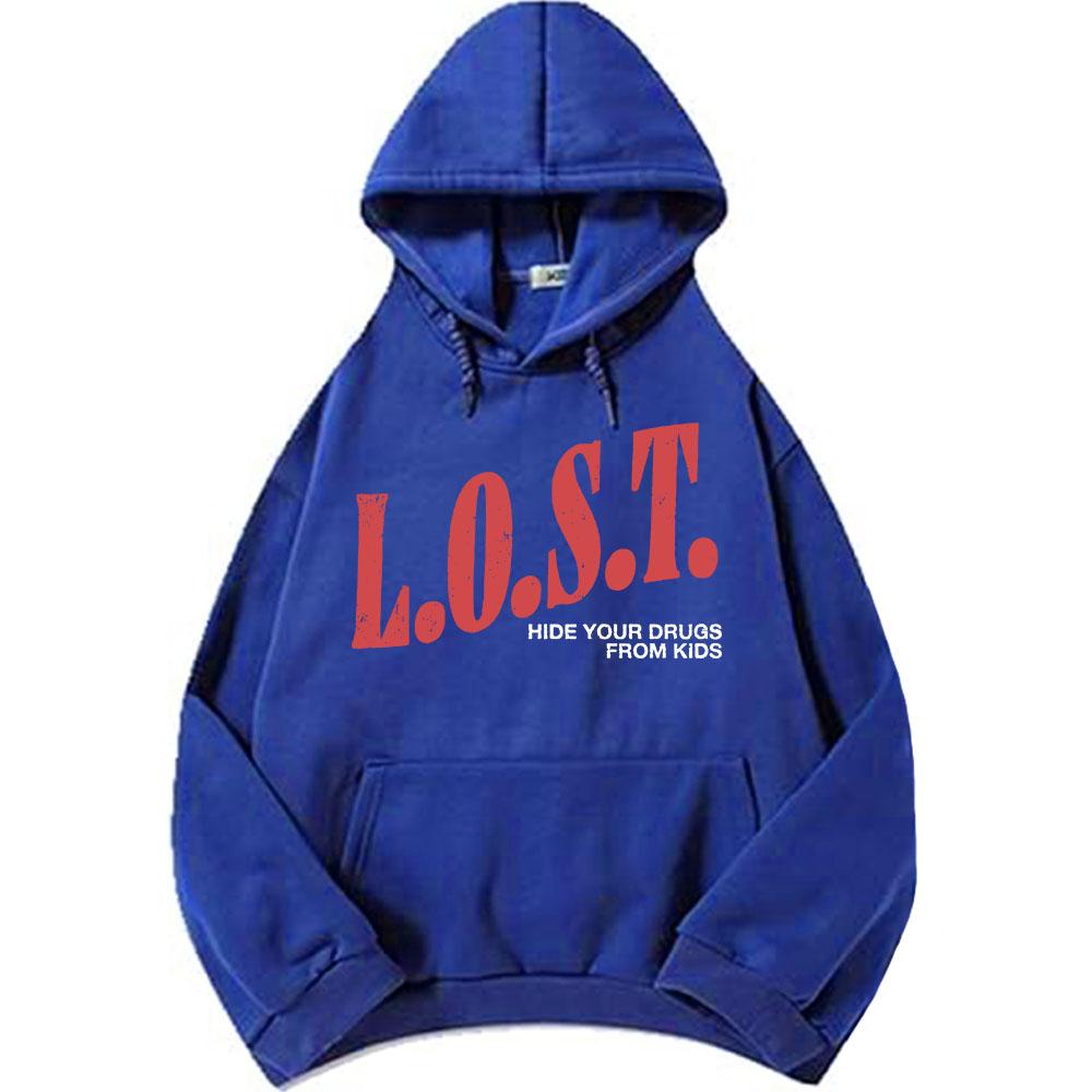 Mgk Lost Americana Hoodies Fashion Autumn Fleece Hooded Sweatshirts Casual Long Sleeve Male Pullovers Graphic Print Tops