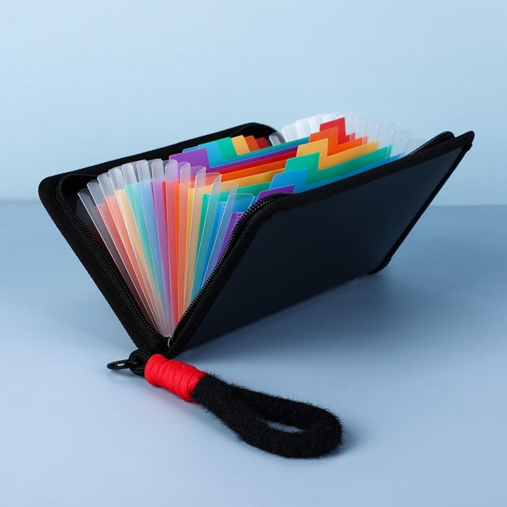 Waterproof Document Storage Bag A6 Zipper Organizer Bill Pouch File Organizer  Storage