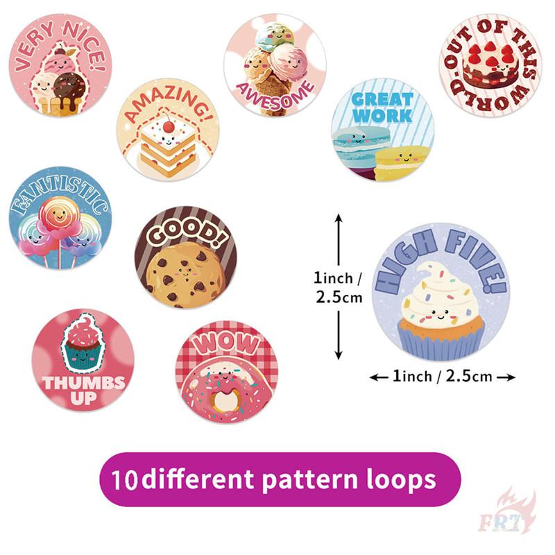 500 шт./рулон Поощрение учителя. Сладкие десерты Детские награды Наклейки - DIY Скрапбукинг Декор Альбом Запечатывание Этикетки Наклейки