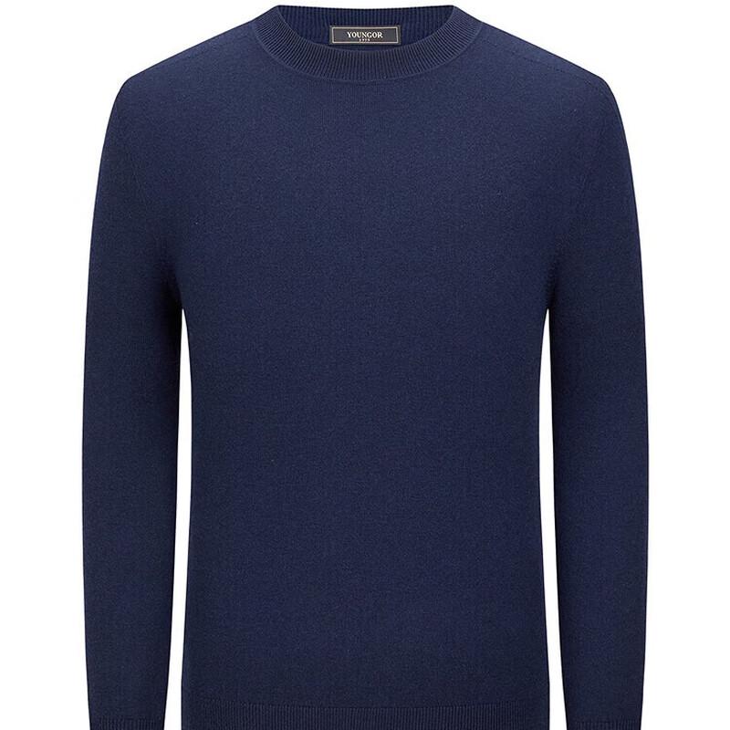 YOUNGOR Hemp Blend Round Neck Wool Sweater YYHM615246FBA