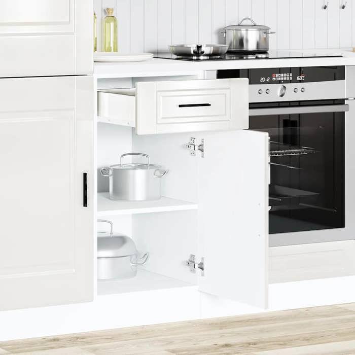 VidaXL Kitchen Cabinet Porto Glossy White Engineered Wood 853949