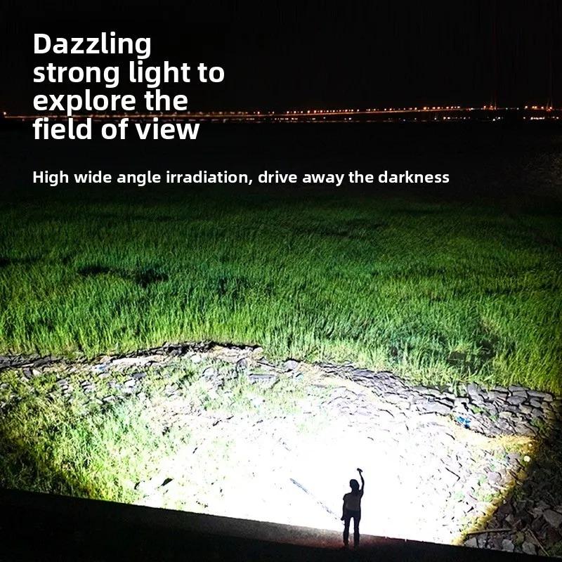 3 In 1 White Laser Flashlight Power Bank Feature IPX4 Waterproof Standard Digital Display Zoom Function Emergency Preparedness High Power