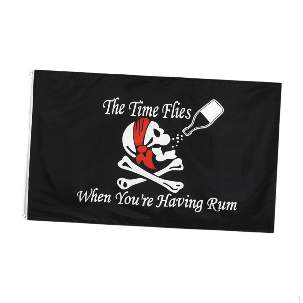 Пиратский флаг, новинка полиэстер Драпо Руж с латунными люверсами баннер для Хэллоуина