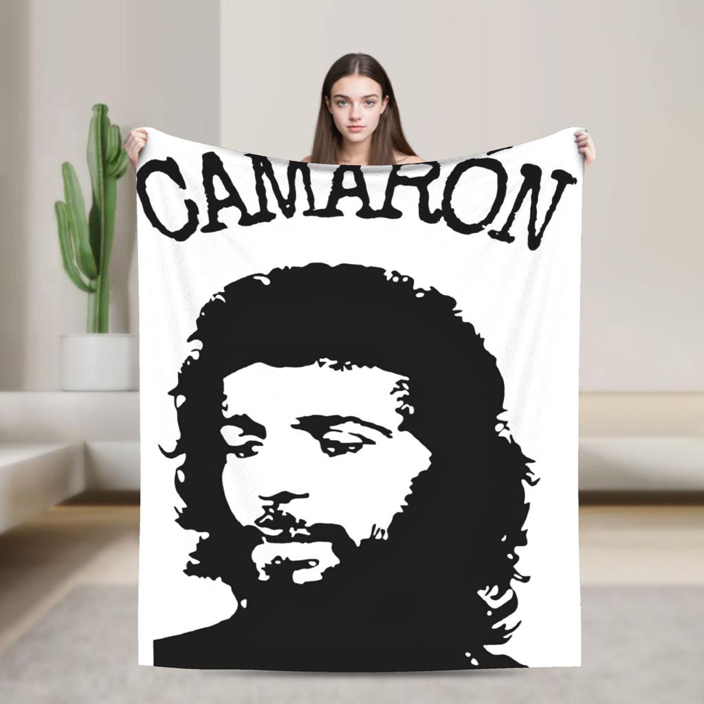 Camarons De La Isla Flamenco Singer Wool Fashion Blanket Music Rock Funny Throw Fashion Blanket for Home 125*100cm Ultra-Soft