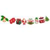Cross-border Christmas letter flag banner paper Christmas latte flower flag hanging flag atmosphere decoration party decorations
