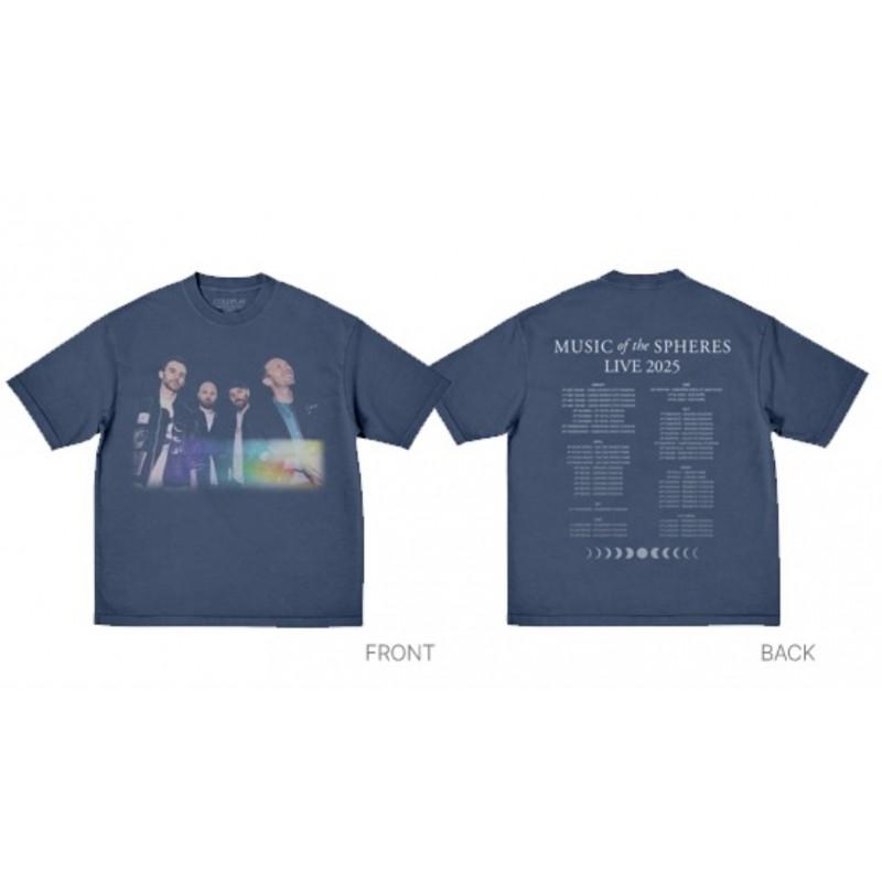 Coldplay Moon Music Print T-Shirt True Love Tee Short Sleeve Casual Loose Fit Round Neck Top