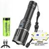 Ultra Bright Dual Light Source White Laser Dual Head TYPE-C Rechargeable Long-range Strong Light Flashlight for Camping