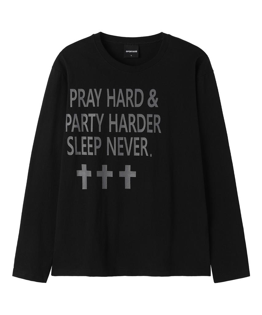 ОТКРЫТЫЙДВОР(ОЙ) Футболка с длинным рукавом Pray Hard - Черная