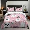 3pcs Halloween Themed Cartoon Ghost Spooky Pattern Bedding Set Halloween Home Decoration