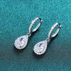 925 Silver Drop Earrings for Women AAA Cubic Zirconia Crystal Earrings Engagement Wedding Eternity Jewelry Gifts