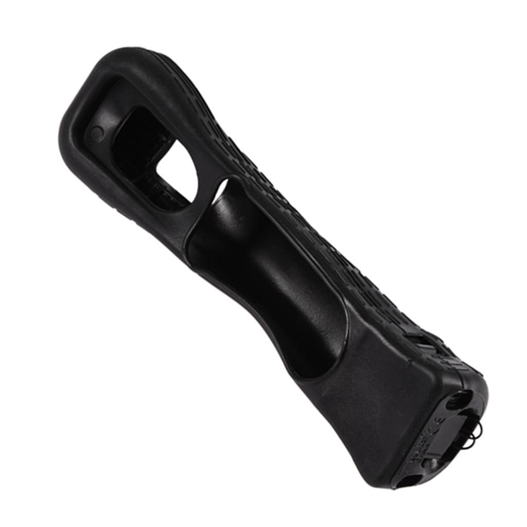 MotionPlus Sensor Adapter Silicon Case Cover for Nintendo Wii Remote Controller Black