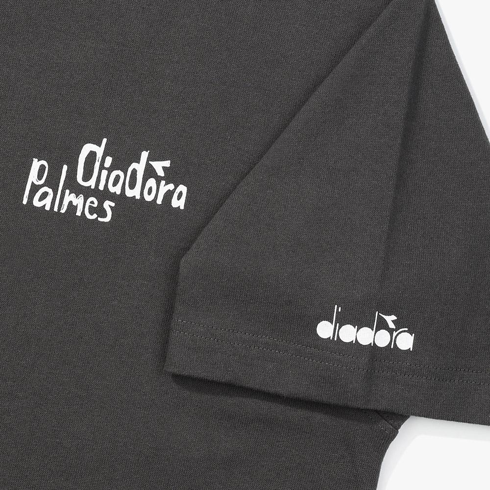 Diadora [Diadora By Palmes] Серая футболка с коротким рукавом и графическим принтом