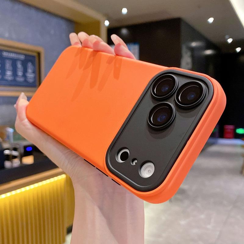 Чехол для телефона с защитой камеры, контрастный цвет, для IPhone 17 Pro Max 16 15 14 13 12 11, силиконовый ТПУ, мягкая задняя крышка