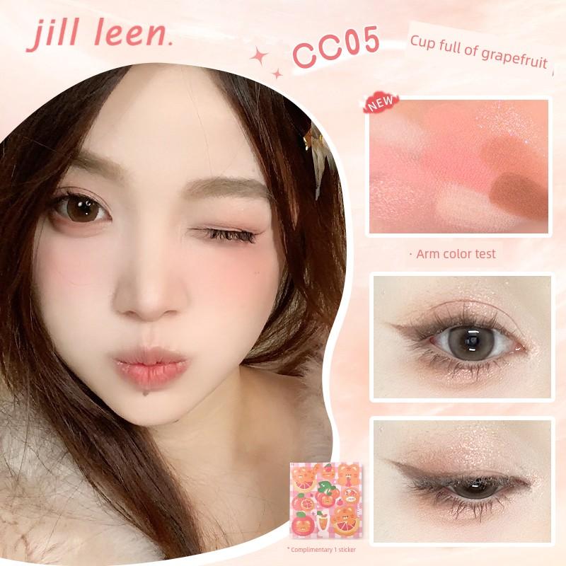 Jill Leen Eye Shadow Plate Chocolate Nine-Color Earth Color Highlight Repair Integrated Matte Shimmer Jillleen