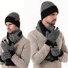 3 шт./комплект теплая вязаная шапка, шарф и перчатки, зимние аксессуары, зимние праздничные подарки