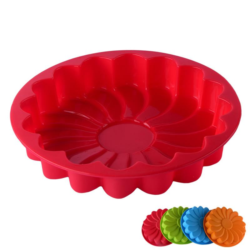 3D Color Random Silicone Big Cake Molds Sunflower Cake Mould Pan Tray DIY Birthday Wedding Party Suppily Bakeware Baking Tools