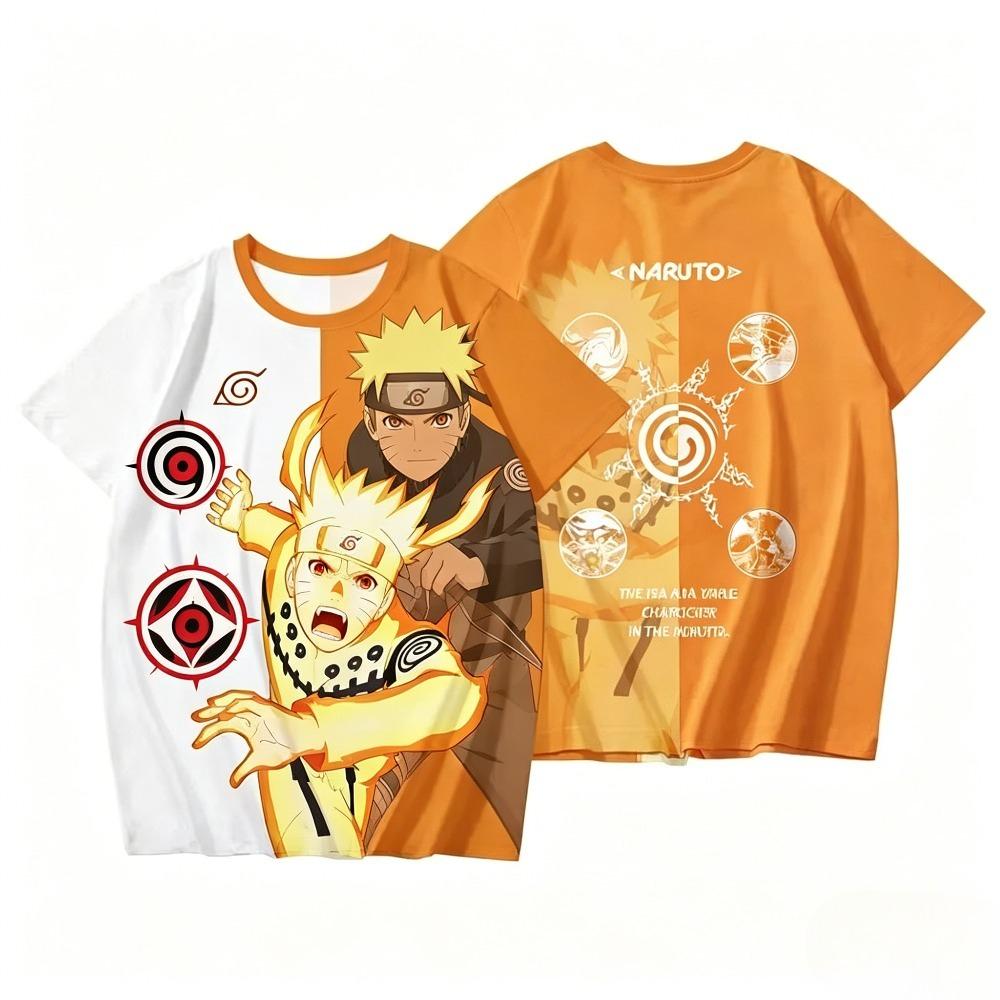 Naruto Cosplay Neutral 3D Printed Men's Fashionable Streetwear T-shirt Top Summer Casual Loose Breathable Short Sleeved Shirt
