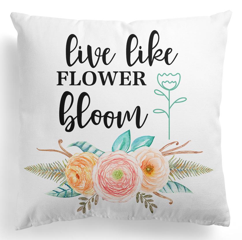 Новая весенняя наволочка с цветами, пасхальная, с велосипедом, с маленьким грузовиком, из персикового бархата с принтом для дома