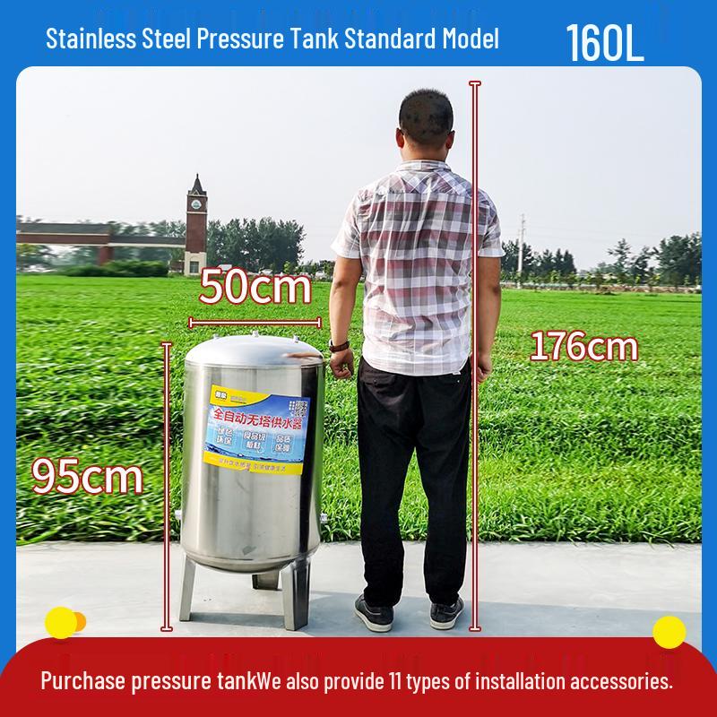 Home Use Automatic Stainless Steel Water Pressure Booster Pump and Tank