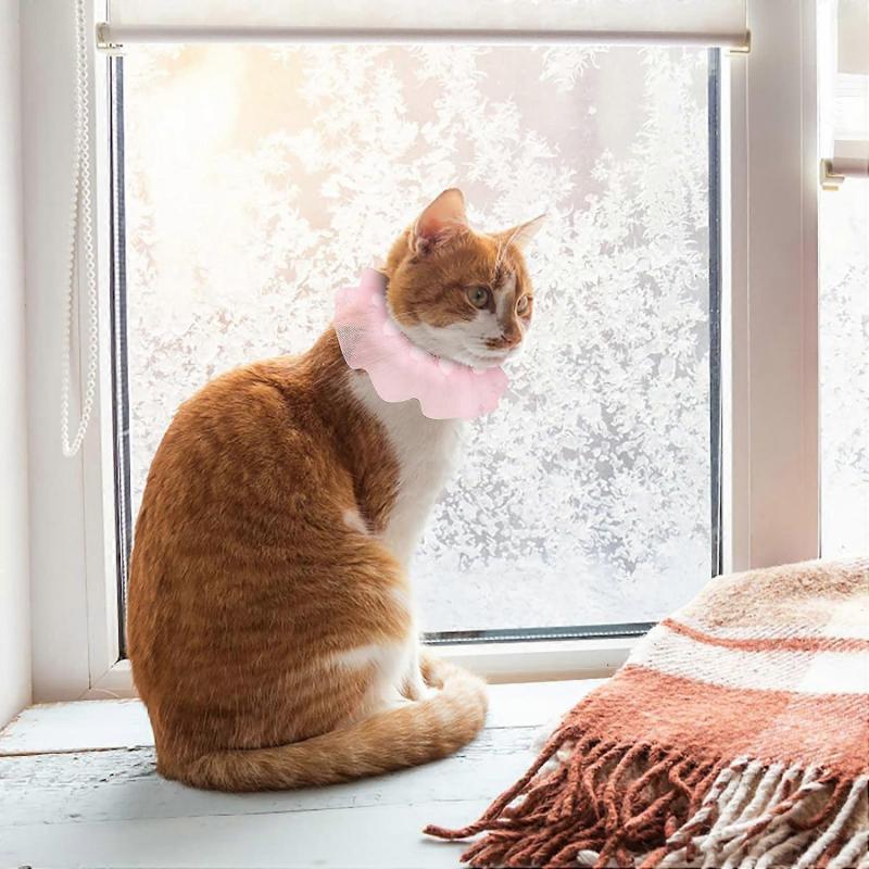 Dog Collar Bow Tie Attachment Lace Pet Collar Adjustable Dog Collar Cute Soft Padded Necklace for Puppy Cat Gift Collar for Small Dog Dog Collar Charm