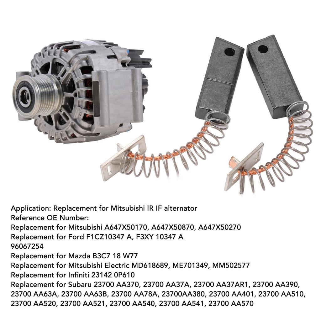 Replaceable Carbon Motor Brush 4 Pcs Alternator Brush Set A647X50870 Metal Alternator Brush Set IR IF Replacement