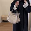 Женская сумка большого объема Однотонная Студенческие сумки через плечо Холщовая сумка-тоут Повседневная