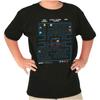 Unisex T-shirt Tees T Pac Man Video Gamer Screen RubikS Cube