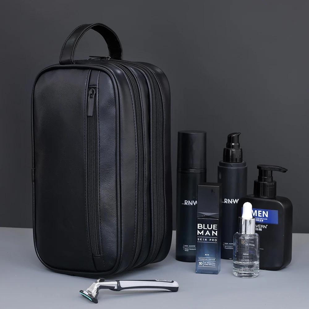 Косметичка для мужчин - Прочная водонепроницаемая косметичка Dopp Kit с двойными отделениями | Органайзер для бритья и дорожные принадлежности для поездки в спортзал