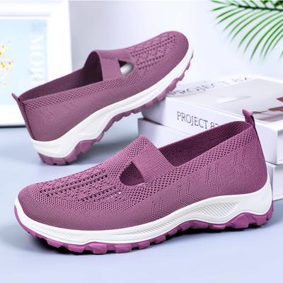 Туфли женские новые ленивые однопедальные туфли для мам среднего и пожилого возраста с мягкой подошвой легкие повседневные туфли