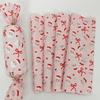 10/20pcs Pink Santa Claus Bow Heart Pattern, Handmade Wrapping Paper for Fragile Items Protection, Party Decorations - Christmas