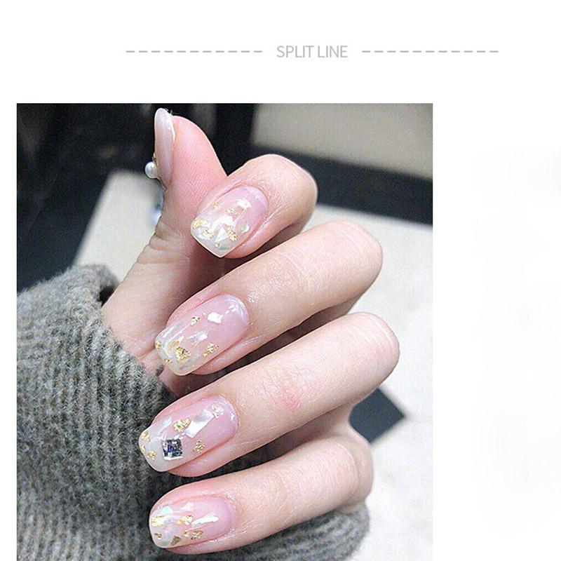 Камень-ракушка для дизайна ногтей, ультратонкая натуральная ракушка для дизайна ногтей, золотая и серебряная наклейка из фольги, аксессуары для дизайна ногтей