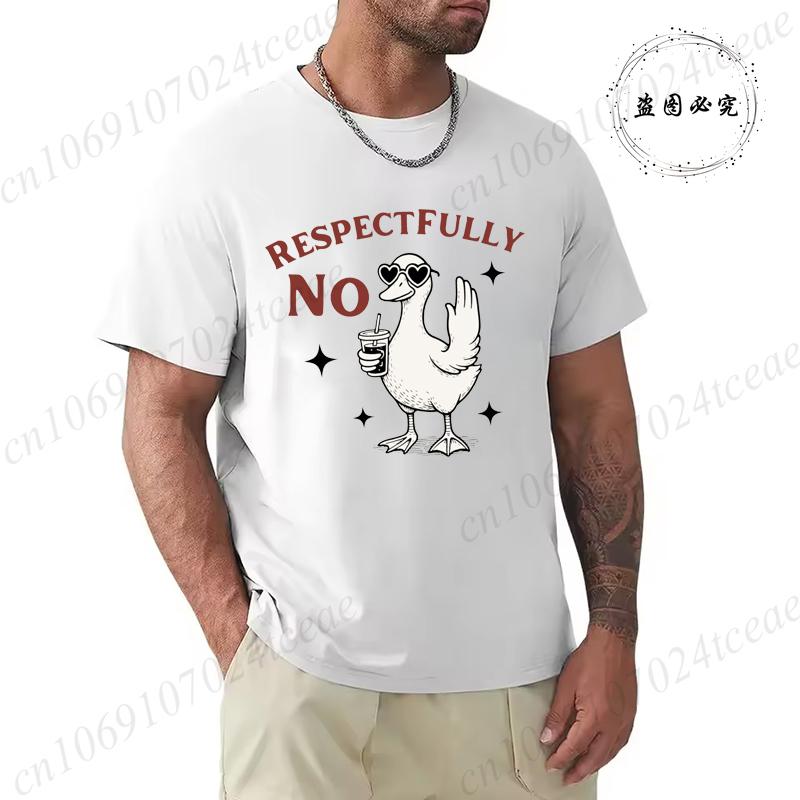 Summer Men's Tee T-shirt with Today I'm A Serious Goose Print T-Shirts Clothing Funny Sarcastic Tops Tees Daily Weekend Gifting