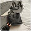 Korean niche bow women's bag 2025 new summer shoulder armpit bag fashionable high-value portable bucket bag