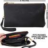 Humble Chic NY Vegan Leather Crossbody Wristlet Purse for Women - Small Convertible Clutch