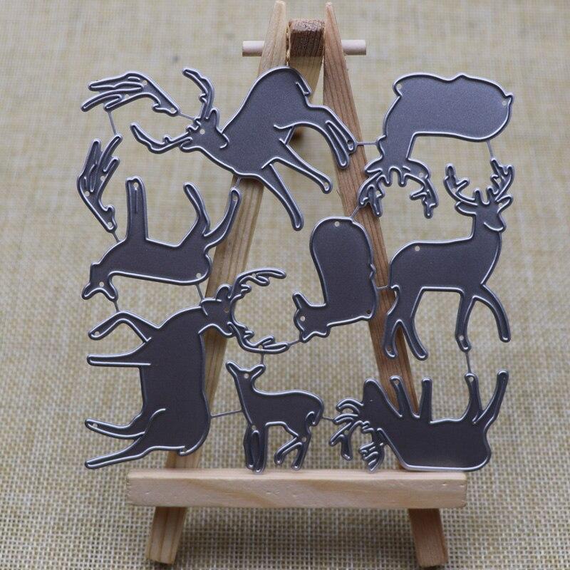 Animal Cutting Dies Different Deer Set Metal Stencil for DIY Scrapbooking Album Embossing Paper Card