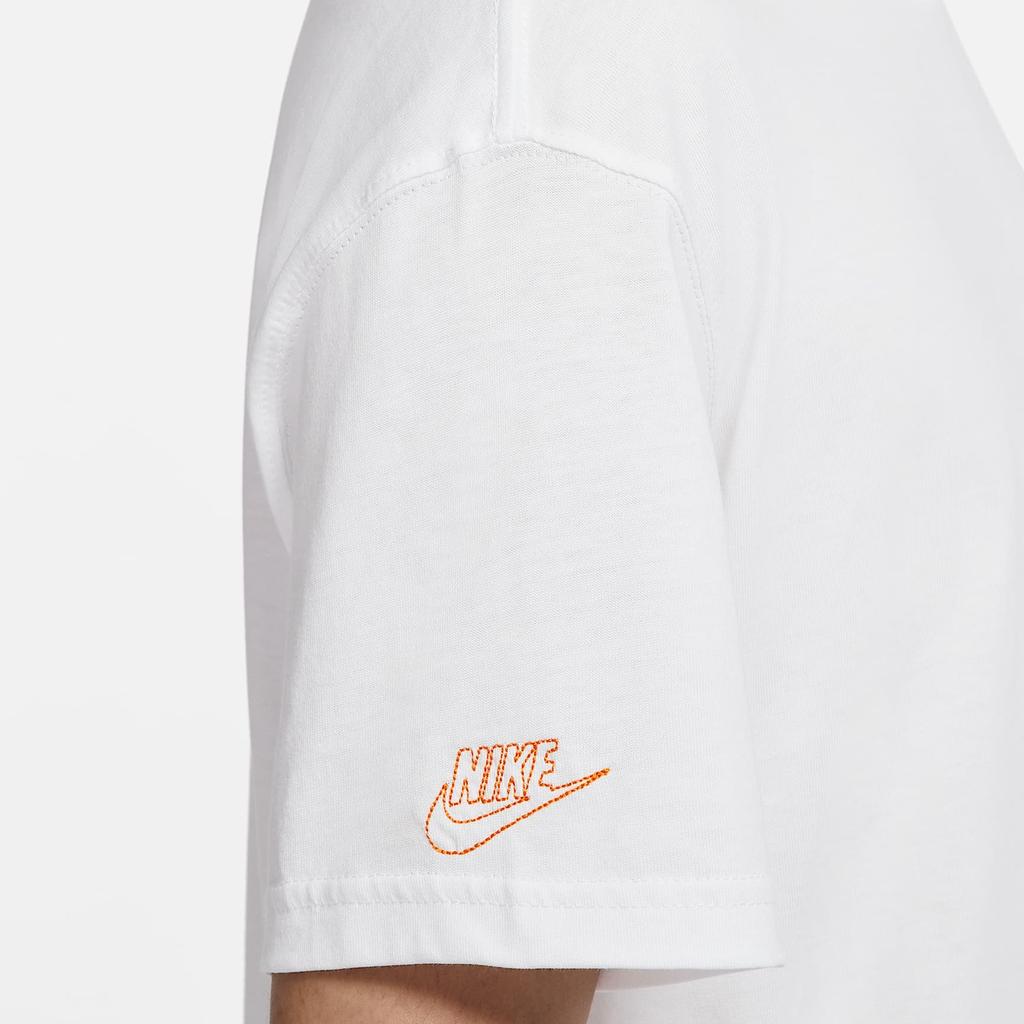 Men's Nike Cartoon Pattern Printing Round Neck Short Sleeve White T-Shirt DR7967-100