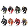 Мини-фигурка Marvel, Фигурка супергероя из аниме, Танос, Халк, Человек-паук, Конструктор для сборки, Детский подарок