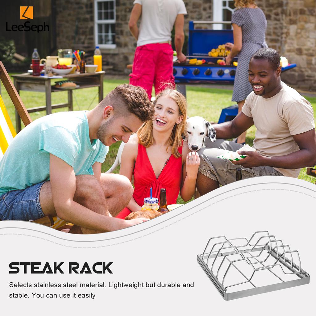 Стойка для ребрышек из нержавеющей стали, складная стойка для ребрышек, гриль-барбекю, приспособление для барбекю для семейного праздника, кемпинга на открытом воздухе, рождественской вечеринки