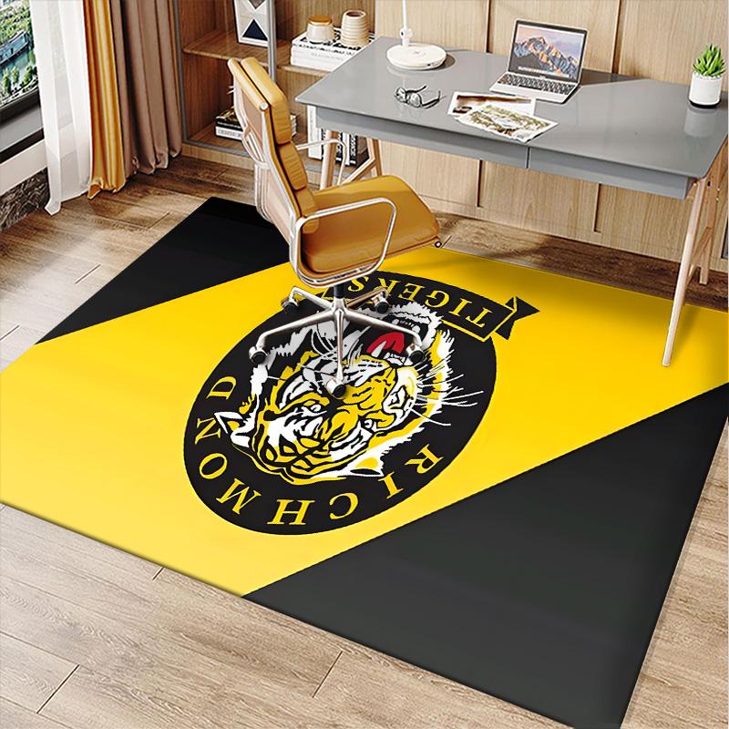 Полиэстеровый ковер Richmond Tigers, Мягкий коврик для помещений под офисное кресло, в гостиную, к компьютерному столу - Декоративный дизайн коврика для домашнего офиса