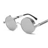 Classic Gothic Steampunk Sunglasses Vintage Round Mirror Glasses UV400 Protection Retro Fashion Eyewear Brand Designer