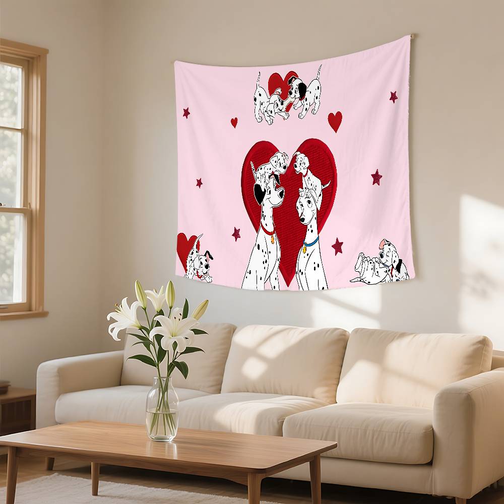 Classic Cartoon101DdalmatiansS Cute Tapestry Wall Hanging Tapestry Art Deco Blanket Curtain Hanging At Home Bedroom Living